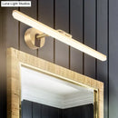 GobekUsa Minimalist LED Vanity Light for Bathroom Walls - Swing Arm Bath Bar with Acrylic Shade