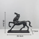 GobekUsa Cast Iron Horse Sculpture Modern Desk Decor Minimalist Room Artistic Craft Figurine