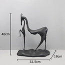 GobekUsa Cast Iron Horse Sculpture Modern Desk Decor Minimalist Room Artistic Craft Figurine