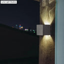 GobekUsa Minimalist Cement LED Wall Sconce Light for Living Room in Grey Square Shape