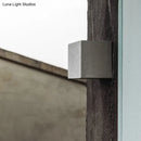 GobekUsa Minimalist Cement LED Wall Sconce Light for Living Room in Grey Square Shape