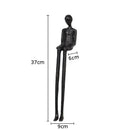 GobekUsa Black Character Metal Statue Desk Ornament Sculpture Home Decor Figure Artwork