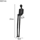 GobekUsa Black Character Metal Statue Desk Ornament Sculpture Home Decor Figure Artwork