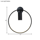 GobekUsa Minimalist Metal Circular Sconce Light: Wall Mounted Black Lamp for Living Room