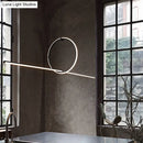 GobekUsa Contemporary Metal LED Hanging Pendant Light for Offices - Black