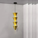 GobekUsa Cream Bedroom Chandelier: Minimalist Designer Conical Long Line Branched Light Fixture