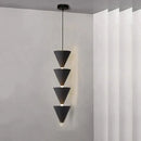 GobekUsa Cream Bedroom Chandelier: Minimalist Designer Conical Long Line Branched Light Fixture