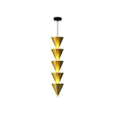 GobekUsa Cream Bedroom Chandelier: Minimalist Designer Conical Long Line Branched Light Fixture