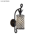 GobekUsa Minimalist Crystal Square/Rhombus Sconce: Black 1-Light Shade Wall Lighting Fixture