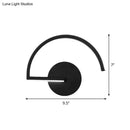 GobekUsa Black Metal LED Wall Sconce with Minimalist Half-Circle Design - Warm/White Light, Open Concept