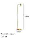GobekUsa Brass Floor Light: Modern Rotatable Standing Lamp for Living Room, Bedroom, Hotel