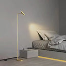 GobekUsa Brass Floor Light: Modern Rotatable Standing Lamp for Living Room, Bedroom, Hotel