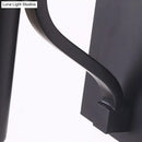 GobekUsa Minimalist Metallic Wall Sconce Light, 1-Light, Black/Flaxen, for Bedroom - 16"/18.5" Cone Wall Mount Lighting