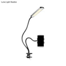 GobekUsa Portable Black LED Makeup Light with Flexible Arm - Minimalist Illuminating Solution for Rectangular Mirrors