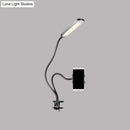 GobekUsa Portable Black LED Makeup Light with Flexible Arm - Minimalist Illuminating Solution for Rectangular Mirrors