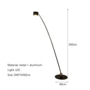 GobekUsa Black Floor Lamp | Nordic Style LED Light for Living Room, Bedroom, or Salon