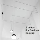 GobekUsa Geometric Glass Ball LED Pendant Chandelier Ceiling Lamp for Living Dining Bedroom