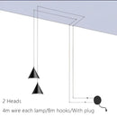 GobekUsa Geometric LED Pendant Light for Living Room Bedside - Nordic Style Glam Fixtures