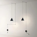 GobekUsa Geometric LED Pendant Light for Living Room Bedside - Nordic Style Glam Fixtures