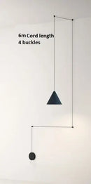 GobekUsa Geometric LED Pendant Light for Living Room Bedside - Nordic Style Glam Fixtures