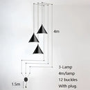 GobekUsa Geometric LED Pendant Light for Living Room Bedside - Nordic Style Glam Fixtures