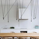 GobekUsa Black Geometric Line Pendant Lamp for Bedroom Living Room Bar Hotel