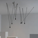 GobekUsa Black Geometric Line Pendant Lamp for Bedroom Living Room Bar Hotel
