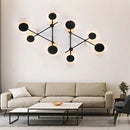GobekUsa Modern Geometric LED Wall Light Fixture for Living Room - Metallic Wall Mounted Lamp