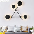 GobekUsa Modern Geometric LED Wall Light Fixture for Living Room - Metallic Wall Mounted Lamp