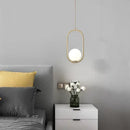 GobekUsa Glass Ball Ring Pendant Lamp for Living Dining Bedroom