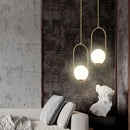 GobekUsa Glass Ball Ring Pendant Lamp for Living Dining Bedroom