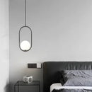 GobekUsa Glass Ball Ring Pendant Lamp for Living Dining Bedroom
