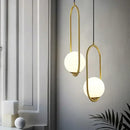 GobekUsa Glass Ball Ring Pendant Lamp for Living Dining Bedroom