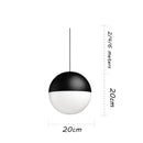 GobekUsa Glass Ball Pendant Lamp LED Chandelier for Kitchen Island Decor