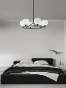 GobekUsa Glass Lampshade Chandelier Copper Hanging Lights Dining Room Bedroom Decor