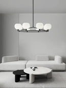 GobekUsa Glass Lampshade Chandelier Copper Hanging Lights Dining Room Bedroom Decor