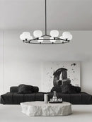 GobekUsa Glass Lampshade Chandelier Copper Hanging Lights Dining Room Bedroom Decor