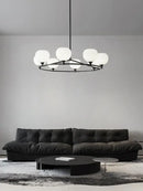 GobekUsa Glass Lampshade Chandelier Copper Hanging Lights Dining Room Bedroom Decor