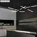 GobekUsa Minimalist Glass Tube Pendant Lamp with Frosted White Shade and Black LED for Offices