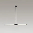 GobekUsa Minimalist Glass Tube Pendant Lamp with Frosted White Shade and Black LED for Offices