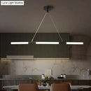 GobekUsa Minimalist Glass Tube Pendant Lamp with Frosted White Shade and Black LED for Offices