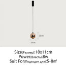 GobekUsa Gold Metal Luster Pendant for Bedside & Kitchen Island - Minimalist LED Hanging Light