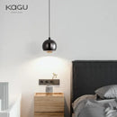 GobekUsa Gold Metal Luster Pendant for Bedside & Kitchen Island - Minimalist LED Hanging Light