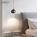 GobekUsa Gold Metal Luster Pendant for Bedside & Kitchen Island - Minimalist LED Hanging Light