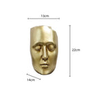 GobekUsa Golden Mask Resin Abstract Face Sculpture for Home Decoration