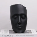 GobekUsa Golden Mask Resin Abstract Face Sculpture for Home Decoration