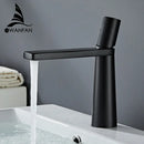 GobekUsa Brass Bathroom Faucet Mixer Tap, Black/Gold Finish, Single Handle Hot/Cold Lavatory