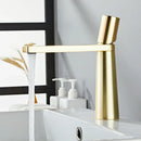 GobekUsa Brass Bathroom Faucet Mixer Tap, Black/Gold Finish, Single Handle Hot/Cold Lavatory