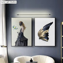 GobekUsa Sleek Pole Shaped LED Wall Light for Living Room - Minimalist Metallic Wall Mounted Lighting