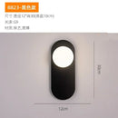 Minimalist black & gold glass ball led wall sconce bedroom light by Decorbites